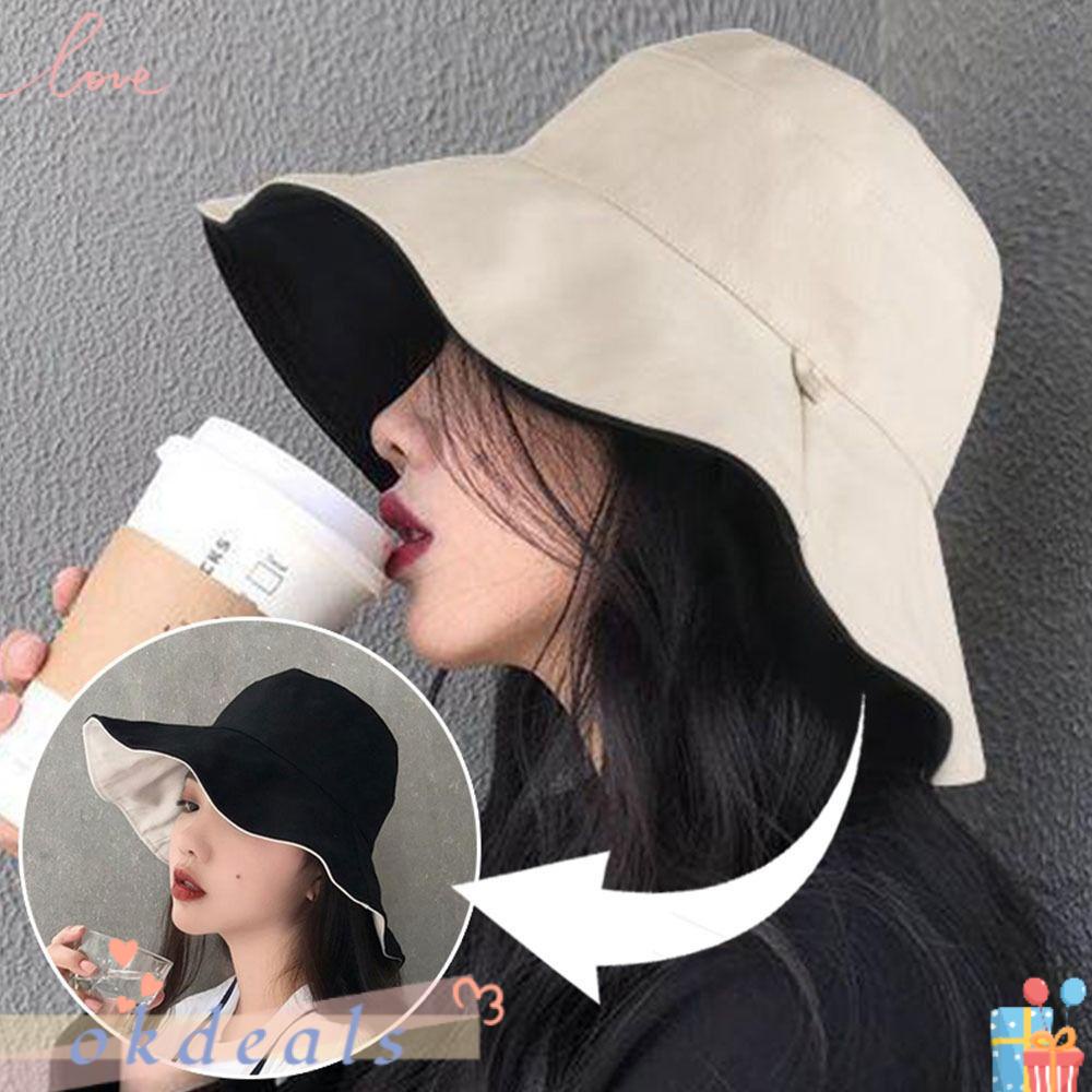 Nón Tai Bèo Hai Mặt Chống Tia UV Có Thể Gập Lại Thời Trang Xuân Hè