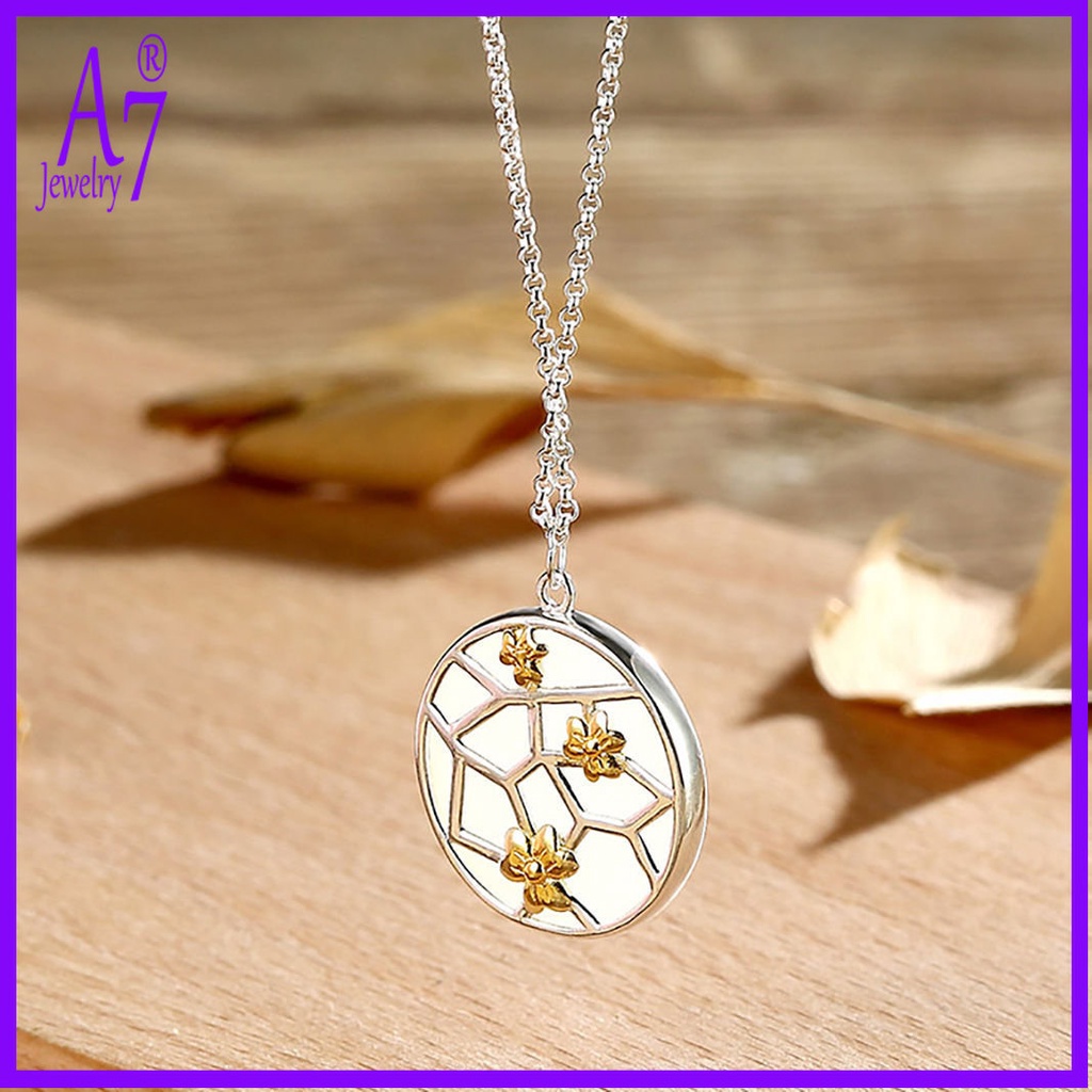 Vòng cổ Bạc Mặt Hoa Mận Mới Y1171 A7