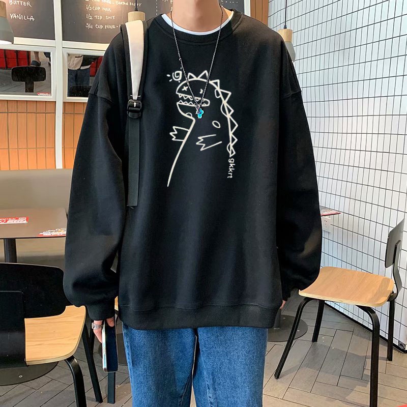 Áo sweater Cổ Tròn In Họa Tiết Hoạt Hình Phong Cách hip hop Nhật Bản Thời Trang Cho Nam Và Nữ size M-8XL