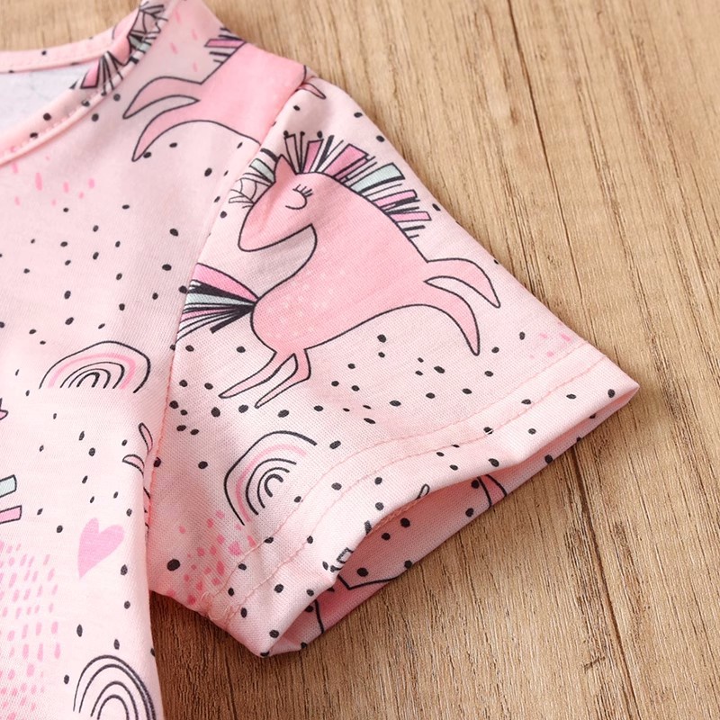 Đầm Công ChúA, In HìNh NgựA Unicorn Cho Bé GáI