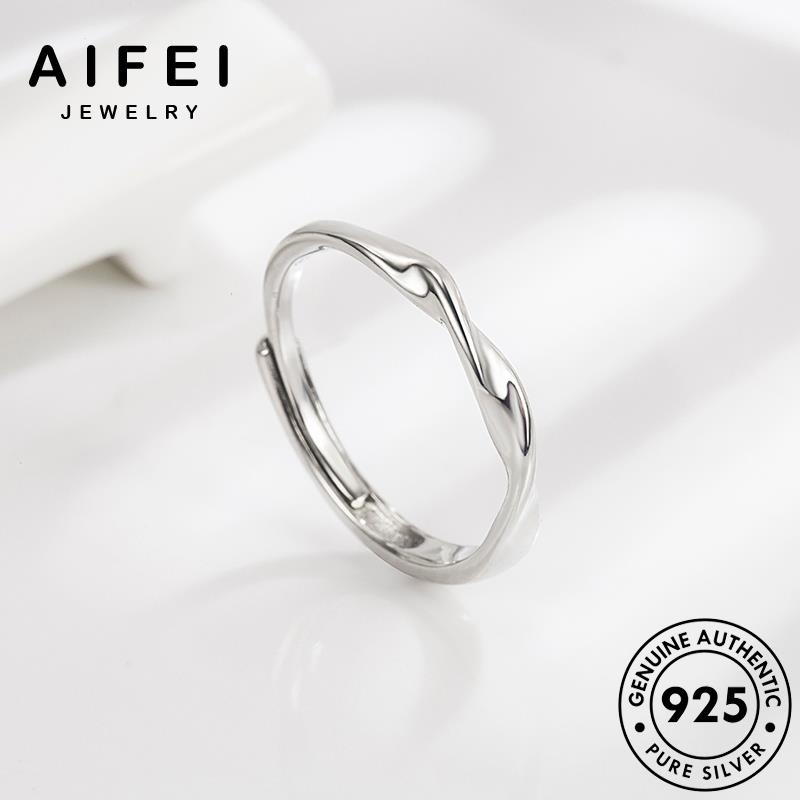 AIFEI JEWELRY 925 thật thời kiện nhẫn trang thời hàn nguyên phụ bạc bản đôi trang quốc cặp sức R297