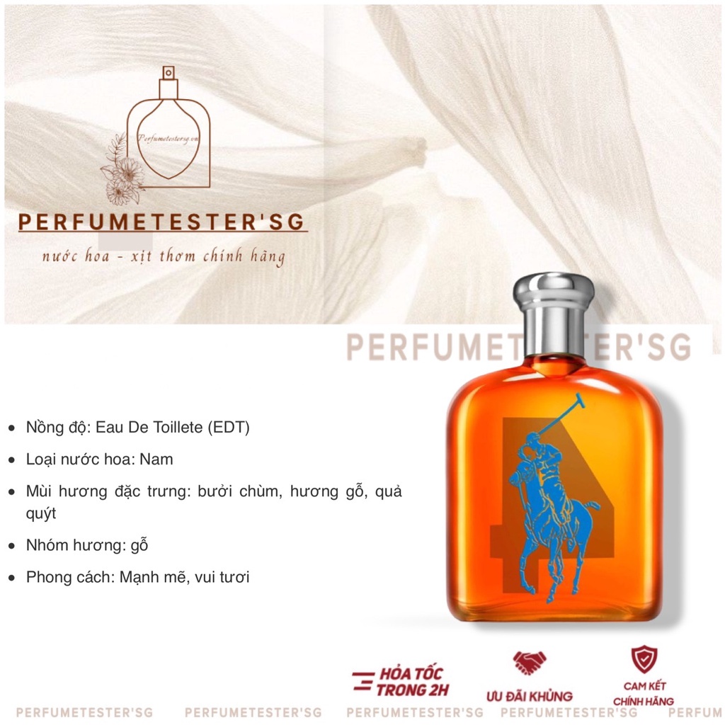 Nước hoa Polo Big Pony 4 hãng Ralph Lauren EDT -𝒑𝒆𝒓𝒇𝒖𝒎𝒆𝒕𝒆𝒔𝒕𝒆𝒓