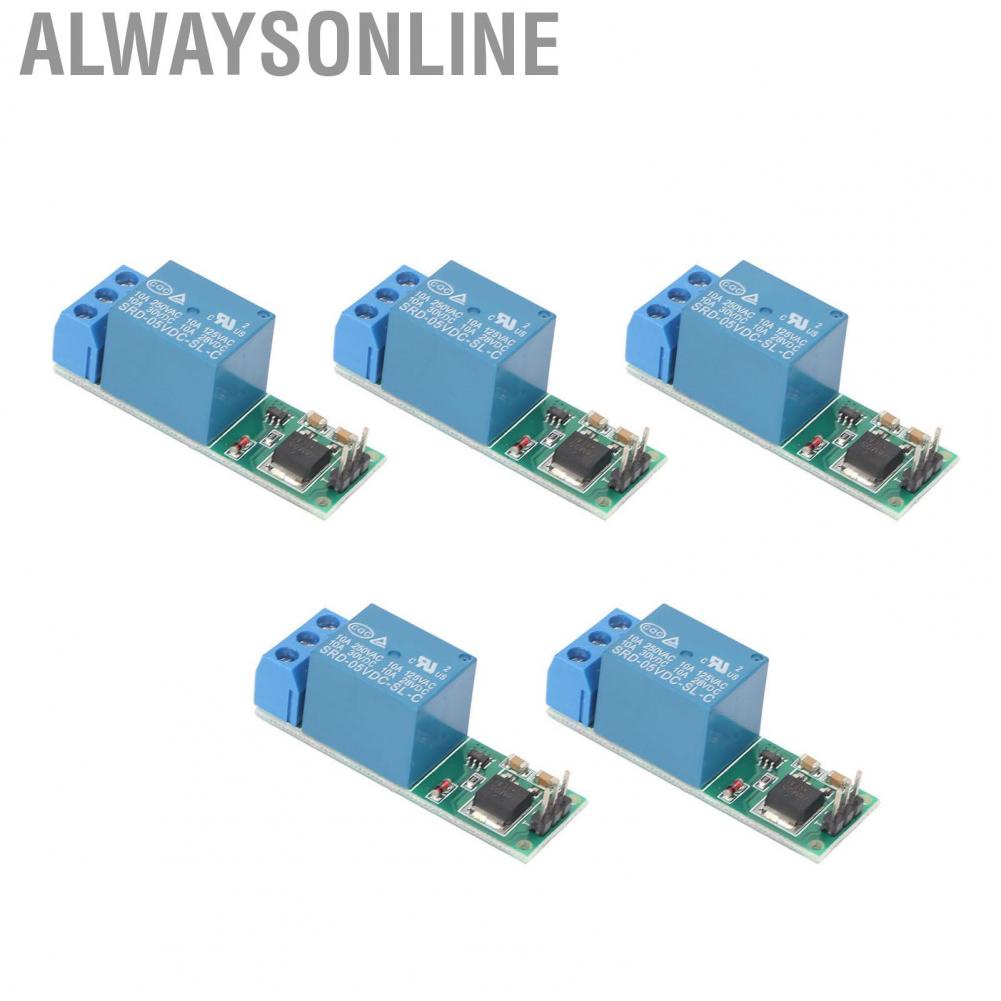 Alwaysonline 1 Channel Relay Module  Excellent PCB Compact Size Low Pulse Trigger DC 6‑24V for Industrial Devices