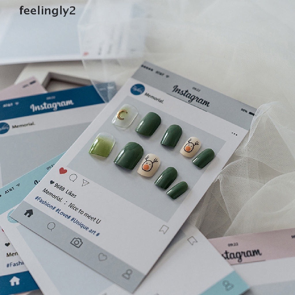 Bộ 10 Thẻ Giấy Cứng Trưng Bày Móng Tay Nghệ Thuật