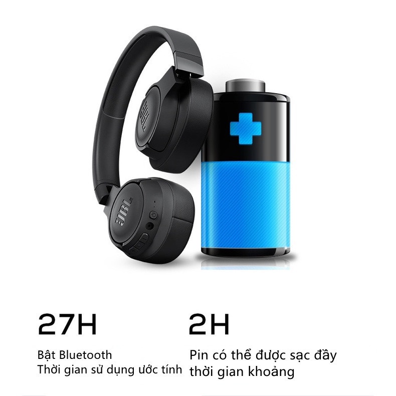 Tai nghe không dây Jbl Tune 700bt Tai nghe Bluetooth chống mồ hôi thể thao có micrô