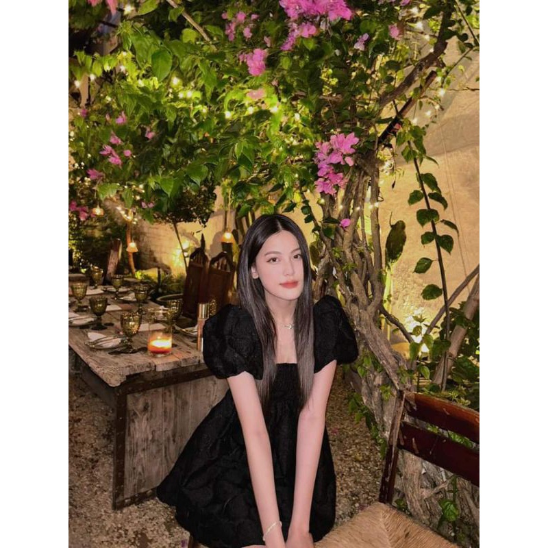 💋Váy babydoll tay bồng tơ hoa hồng chinhh quáa🌸