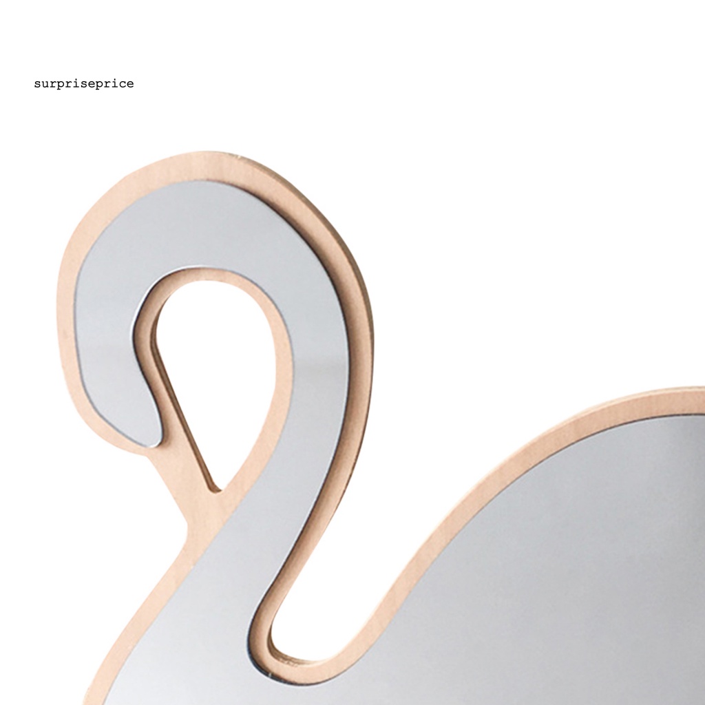 1 Set Decal dán tường Bằng Acrylic Chống Thấm Nước Hình Thiên Nga 3D Tráng Gương Phong Cách Bắc Âu Trang Trí Nhà Cửa