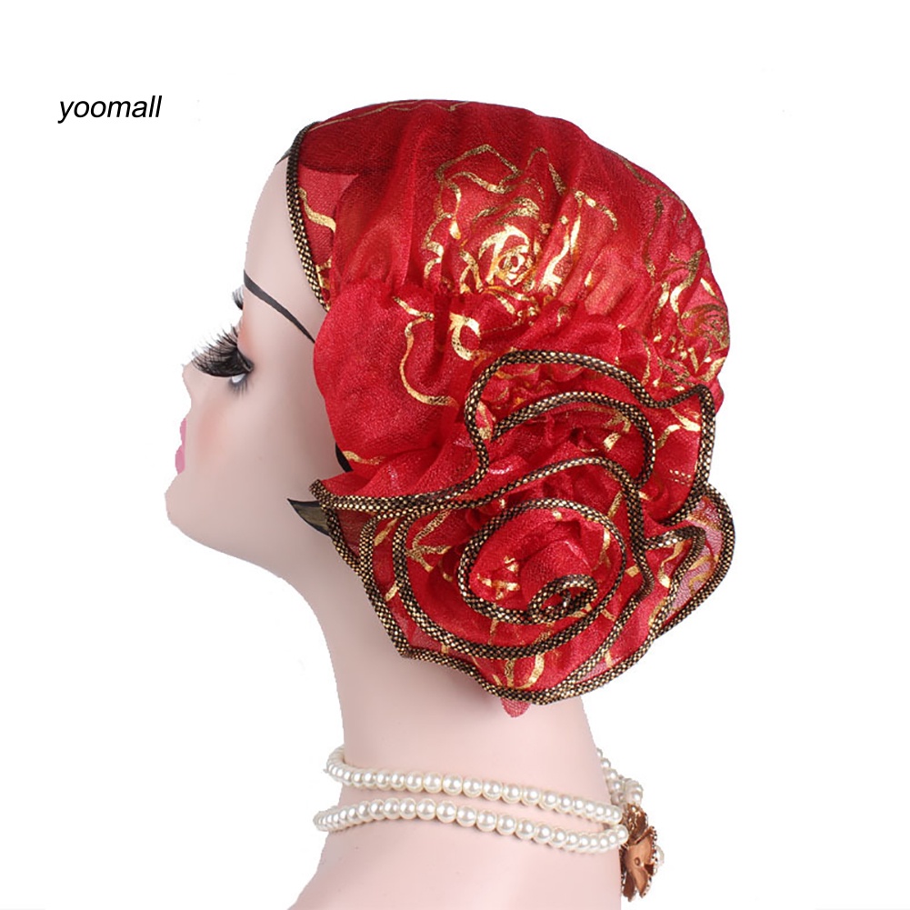 Mũ Trùm Đầu Họa Tiết Hoa Thời Trang Cho Nữ