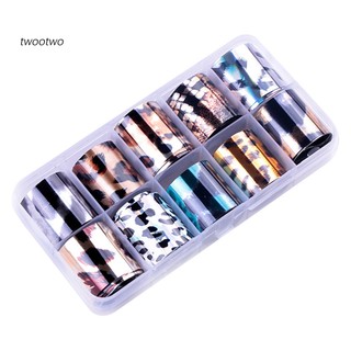 Set 10 Cuộn Giấy Foil Dán Móng Nghệ Thuật