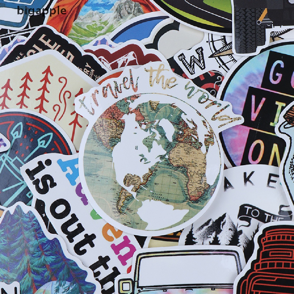 Set 65 Miếng Dán PVC Chống Thấm Nước Hình Phong Cảnh RDG