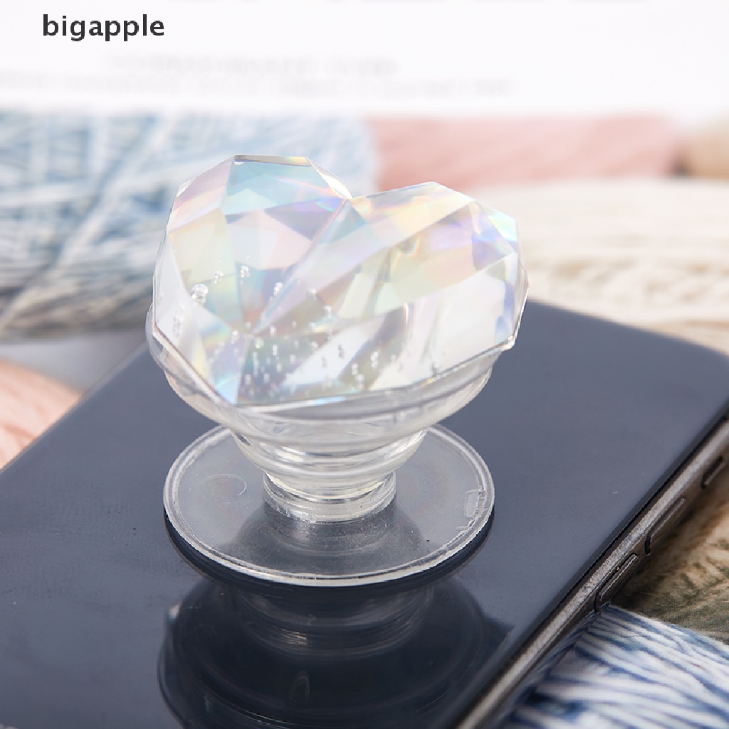 Bigapple Giá Đỡ Điện Thoại Dán Đệm Khí Thu Gọn Được Hình Trái Tim Laser Sáng Tạo RDG