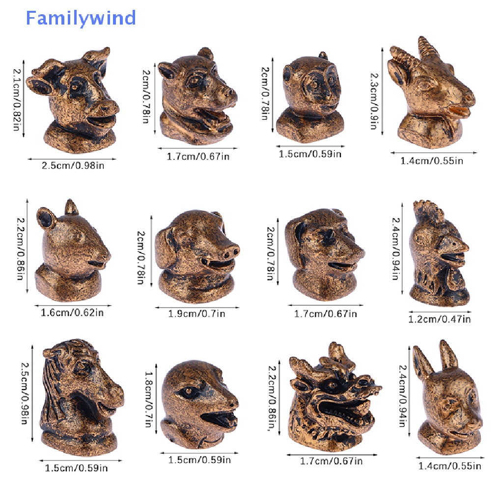 1 Đồ trang trí Đầu Động Vật Bằng Đồng 1: 12 Dùng Trang Trí Tiểu Cảnh / Nhà Búp Bê