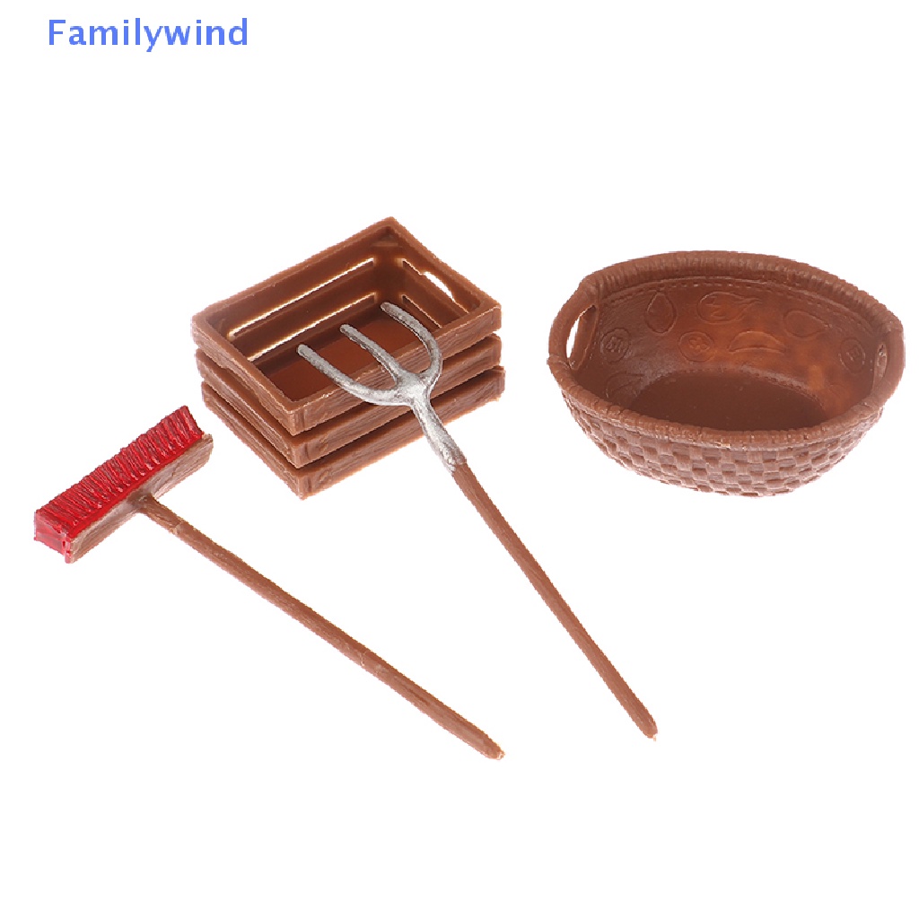 Set 4 Mô Hình Các Dụng Cụ Nông Trại Mini Trang Trí Nhà Búp Bê