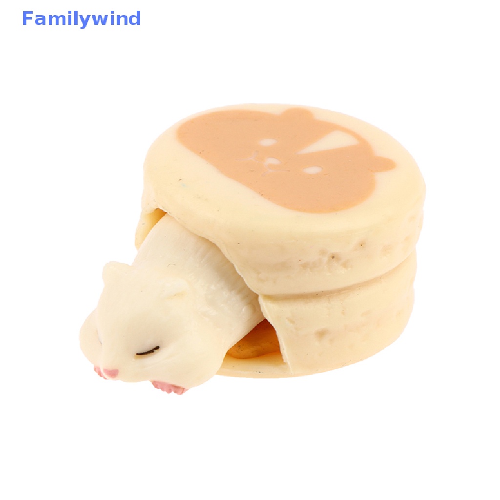 Mô Hình Đồ Chơi Trang Trí Cho Nhà Búp Bê &gt; Hamster Ăn Món Tráng Miệng Hamburger Thức Ăn Mini well