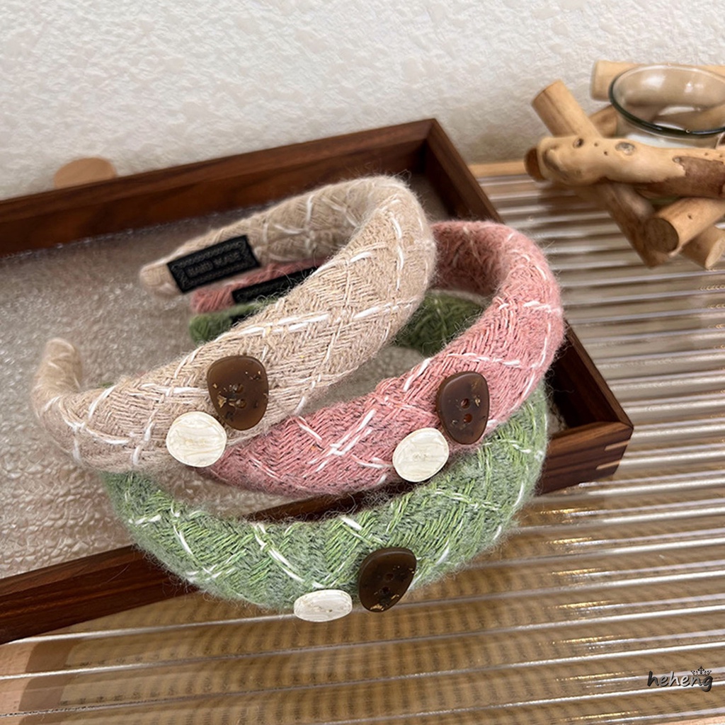 Dây Cột Tóc Đệm Len Dày Dặn Phong Cách Cổ Điển Thời Trang Cho Nữ