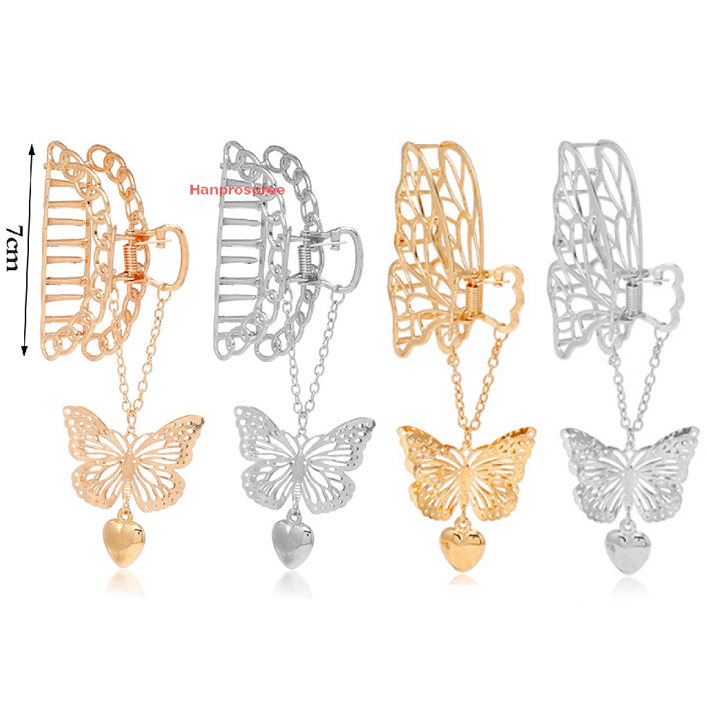 Set 3 Kẹp Tóc Bướm Kim Loại