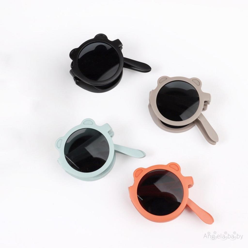 Kính Mát Phân Cực Chống Tia UV400 Họa Tiết Gấu Hoạt Hình Đáng Yêu Cho Bé