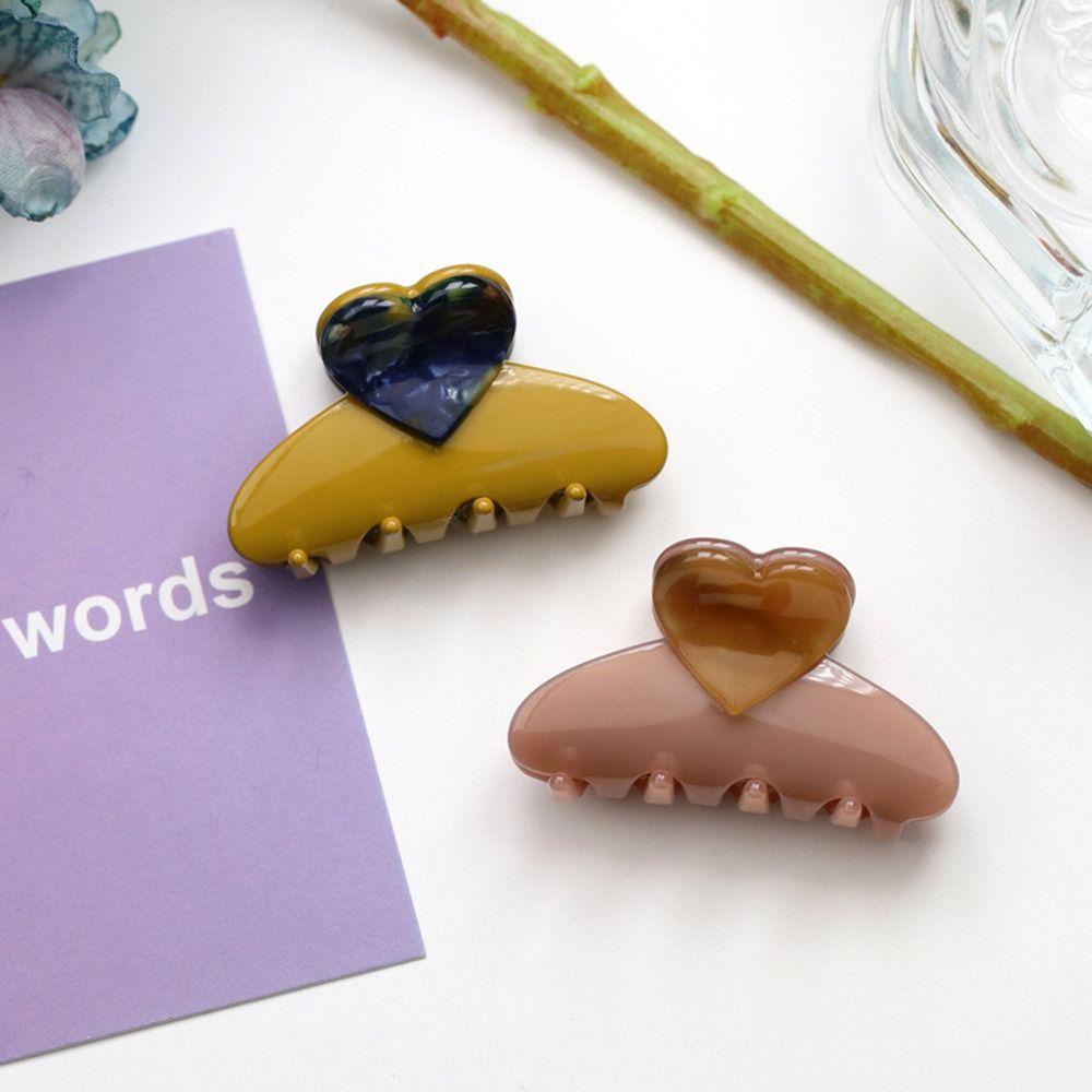 ANEMONE Kẹp Tóc Đuôi Ngựa Hình Trái Tim Dễ Thương Ngọt Ngào Cho Nữ