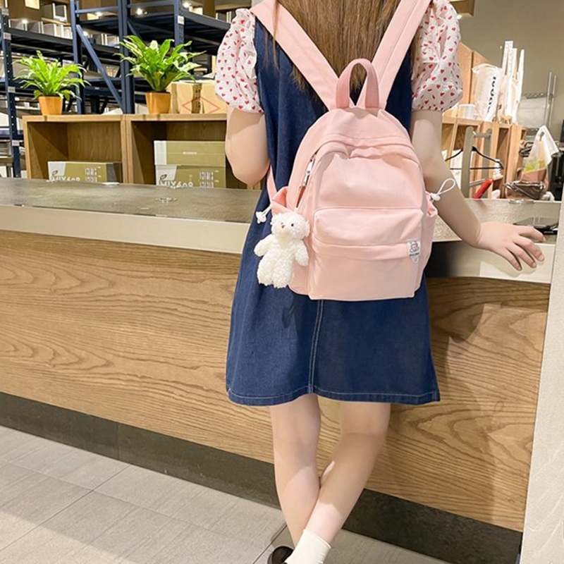 Ba Lô Vải mini Màu Sắc Kẹo Ngọt Phong Cách Hàn Quốc Dành Cho Nữ