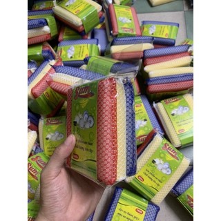 3 miếng mút lưới xịn rửa chén thương hiệu sum