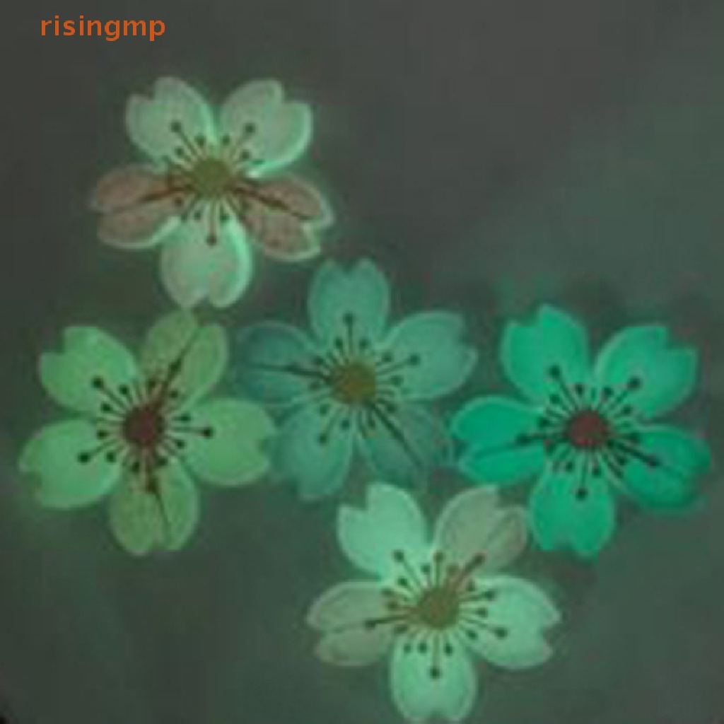 Bộ 10 Hoa Anh Đào Mini Bằng Nhựa Phát Quang Màu Sắc Ngẫu Nhiên Dùng Trang Trí Nhà Cửa