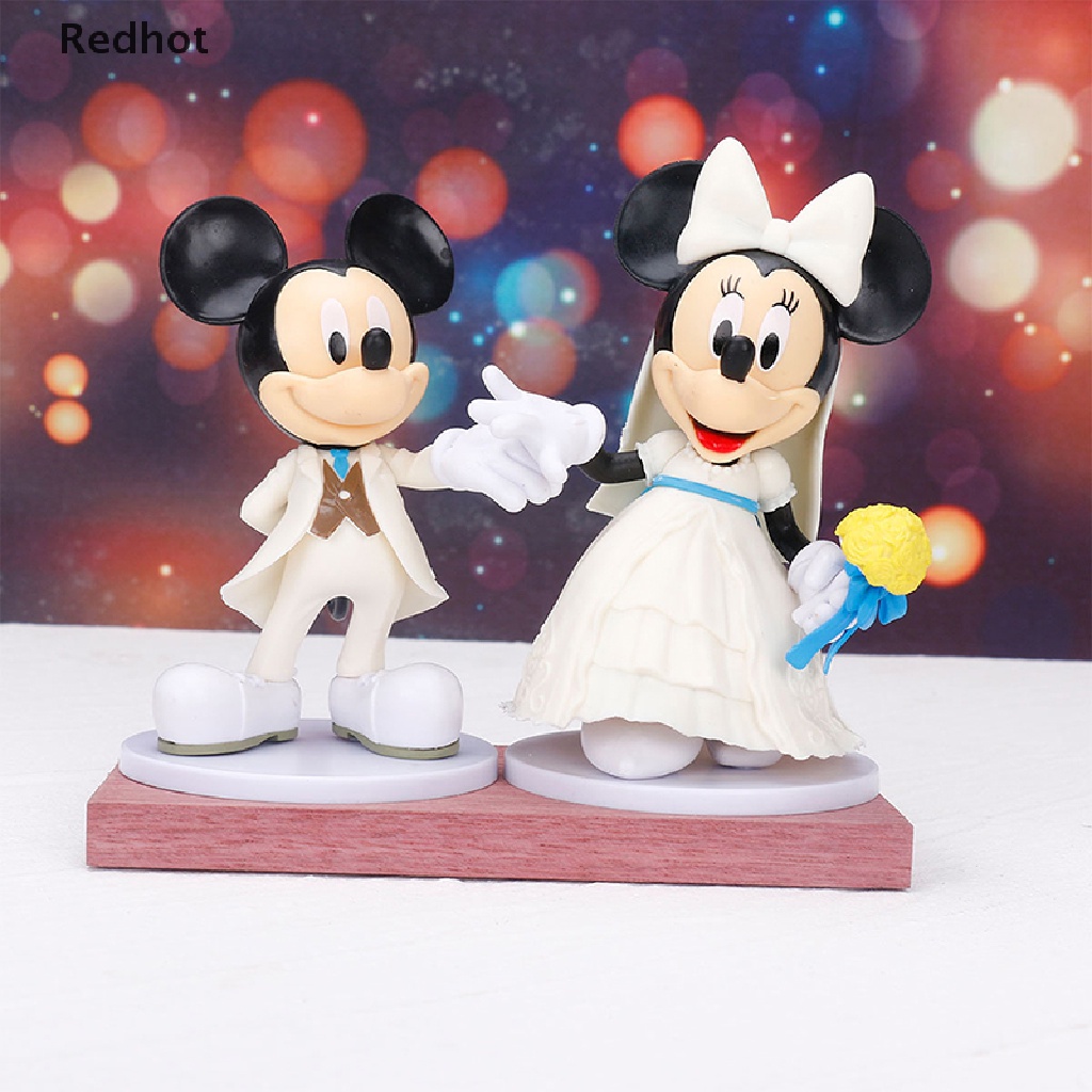 DISNEY Bộ 2 Món Đầm Trắng In Hình Chuột Mickey Minnie Cho Cặp Đôi