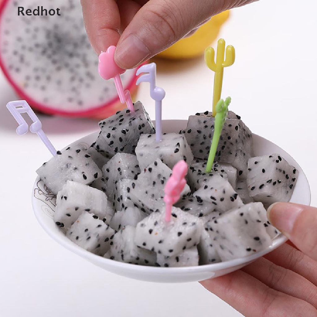 &lt; Redhot &gt; Bộ 18 Nĩa Ăn Trái Cây / Tráng Miệng Trang Trí Bánh Kem Tráng Miệng Cho Bé Đang Bán Chạy