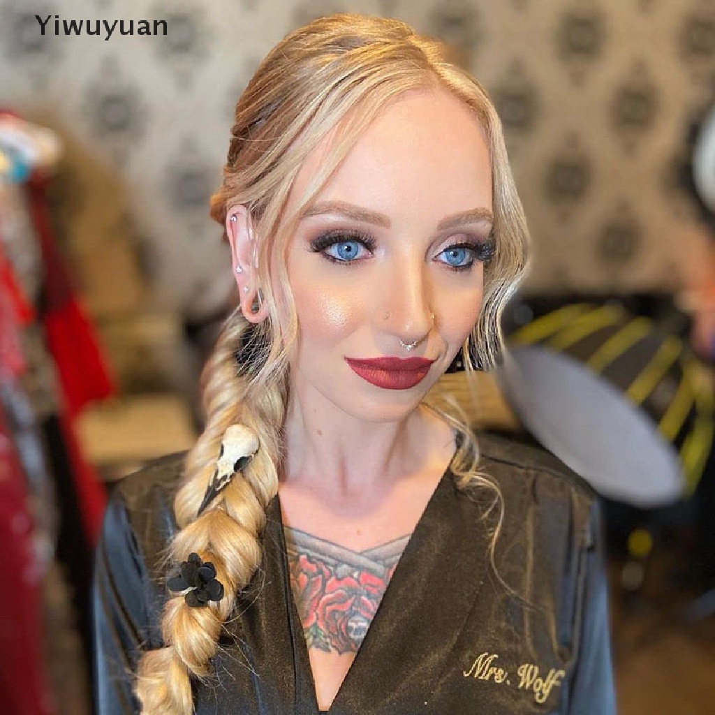 < Yiwuyuan > Goth Kẹp Tóc Giả Hình Đầu Quạ Thời Trang Kinh Dị Cho Nữ Giảm Giá