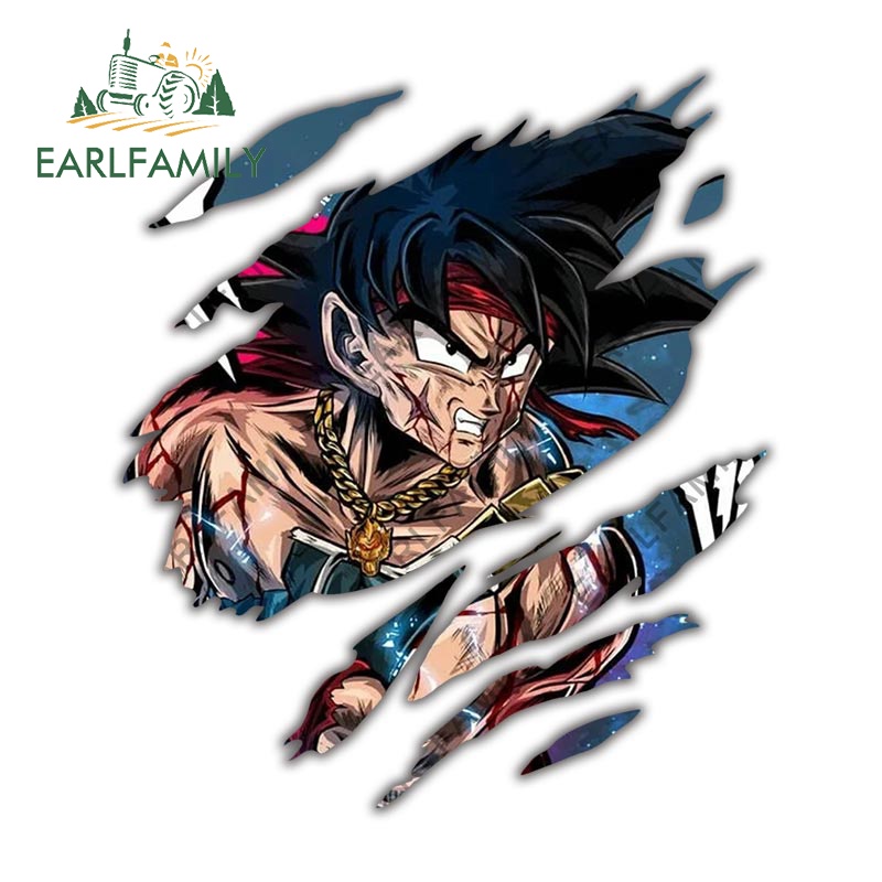 Earlfamily 13cm Dragon Ball Anime Xé Xe Miếng Dán RV Camper Chống Nước Sáng Tạo Decal Graffiti Chống Trầy Xước Bảo Vệ Cửa Ô Tô Thời Trang