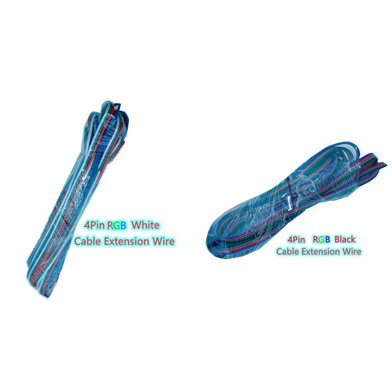 Dây Cáp Nối Dài 10M / 5M 2pin / 3pin / 4pin / 5Pin / 6pin 22AWG Cho Dây Đèn Led RGB / RGBW 5050 CCT WS2811 WS2812 3528