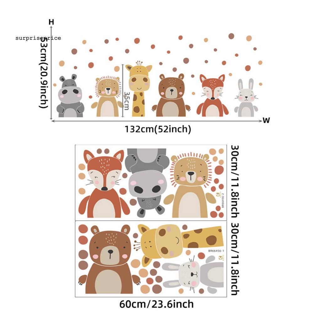 Miếng Dán PVC Hình Động Vật Hoạt Hình Trang Trí Nhà Cửa / Tiệc Cưới