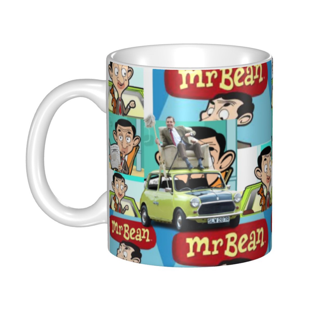 Cốc Sứ Uống Cà Phê In Hình Mr Bean Hoạt Hình Sáng Tạo Dùng Làm Quà Tặng / Cắm Trại Ngoài Trời DIY