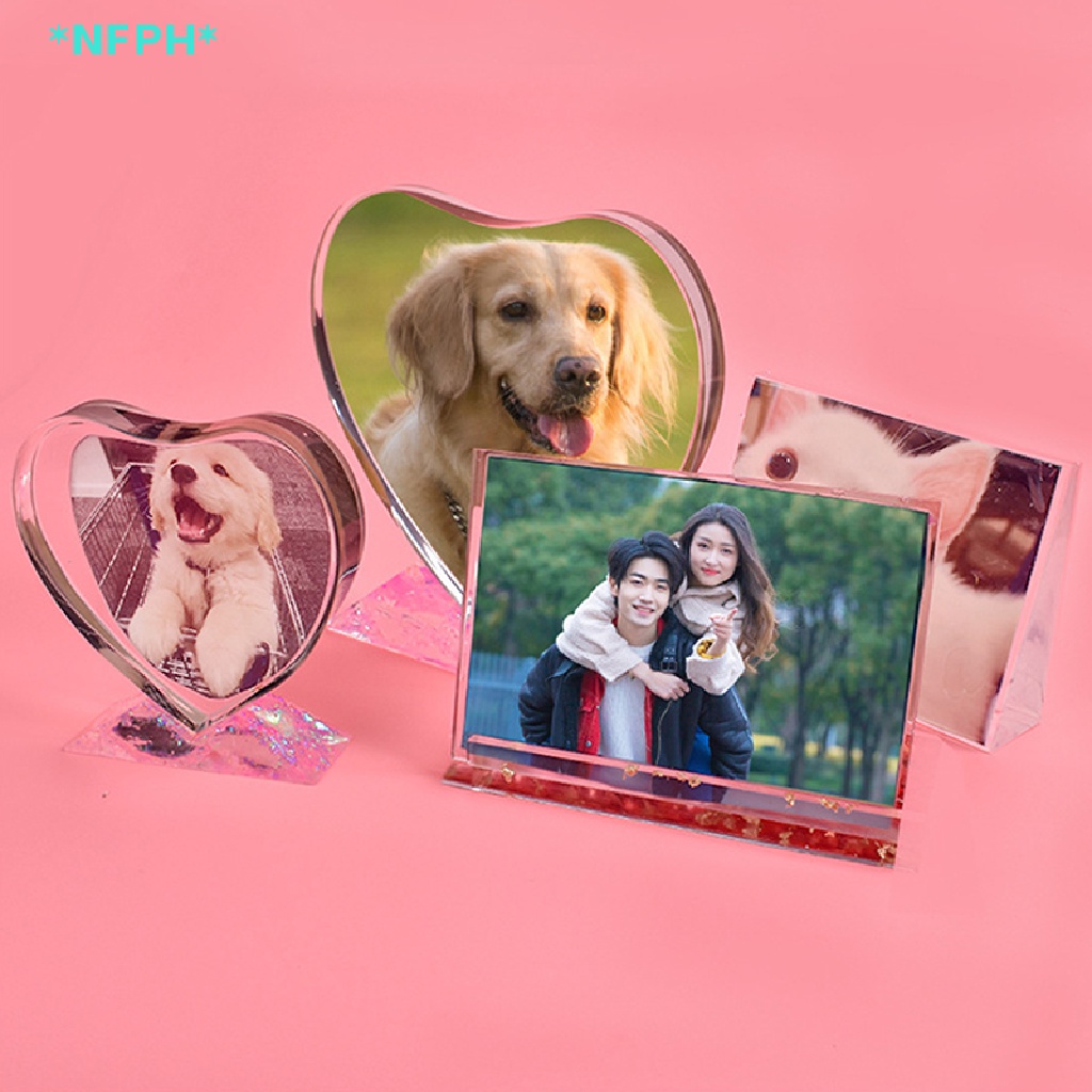 Khuôn Silicon Hình Vuông / Trái Tim Dùng Làm Khung Ảnh Trang Trí DIY Mới