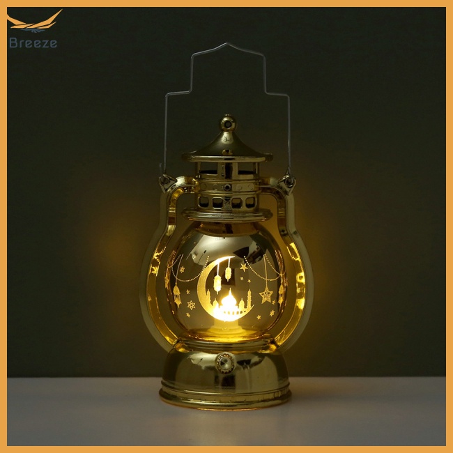 Đèn Lồng Led Di Động In Họa Tiết Eid Mubarak Trang Trí Tiệc Hồi Giáo