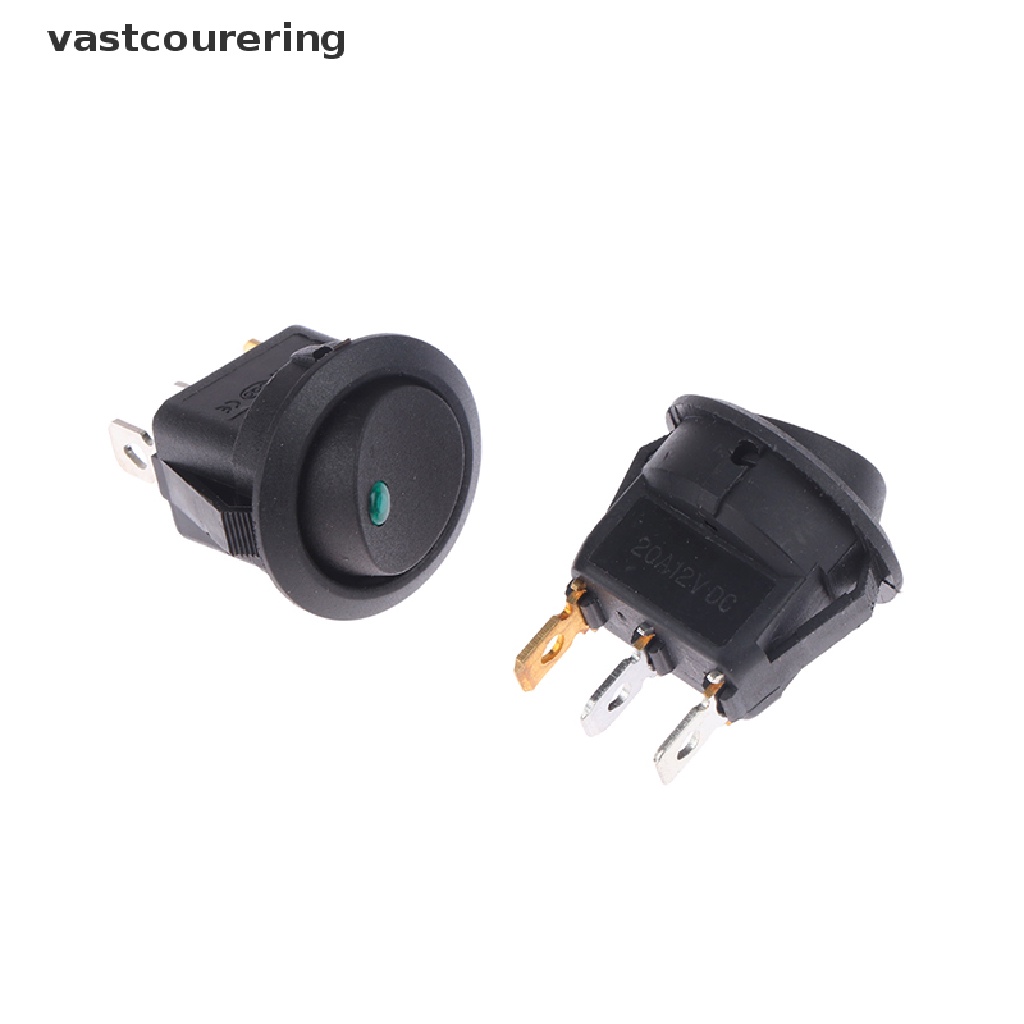 Công Tắc Bật / Tắt Đèn LED Hình Tròn Chống Nước DC 20A 12V Cho Xe Hơi / Tàu Thuyền