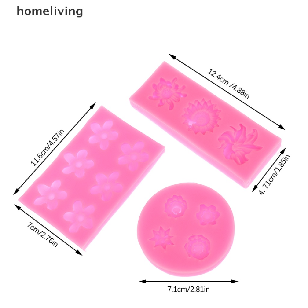 Khuôn Silicone Tạo Hình Hoa Cúc Trang Trí Bánh DIY