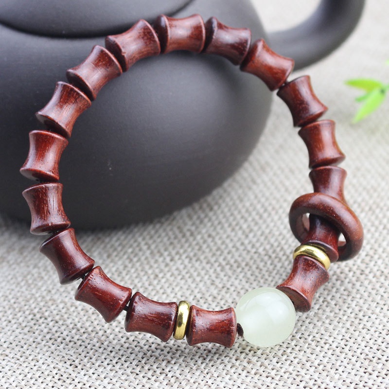 Vòng Tay Gỗ Đàn Hương Nhỏ Màu Đỏ Châu Phi Sáng Tạo Làm Quà Tặng Cho Cặp Đôi Nam Nữ