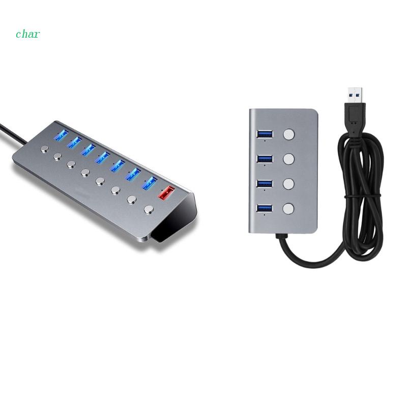 Bộ Chia Nhiều Cổng USB 3.0 Có Công Tắc Bật / Tắt Kèm Phụ Kiện
