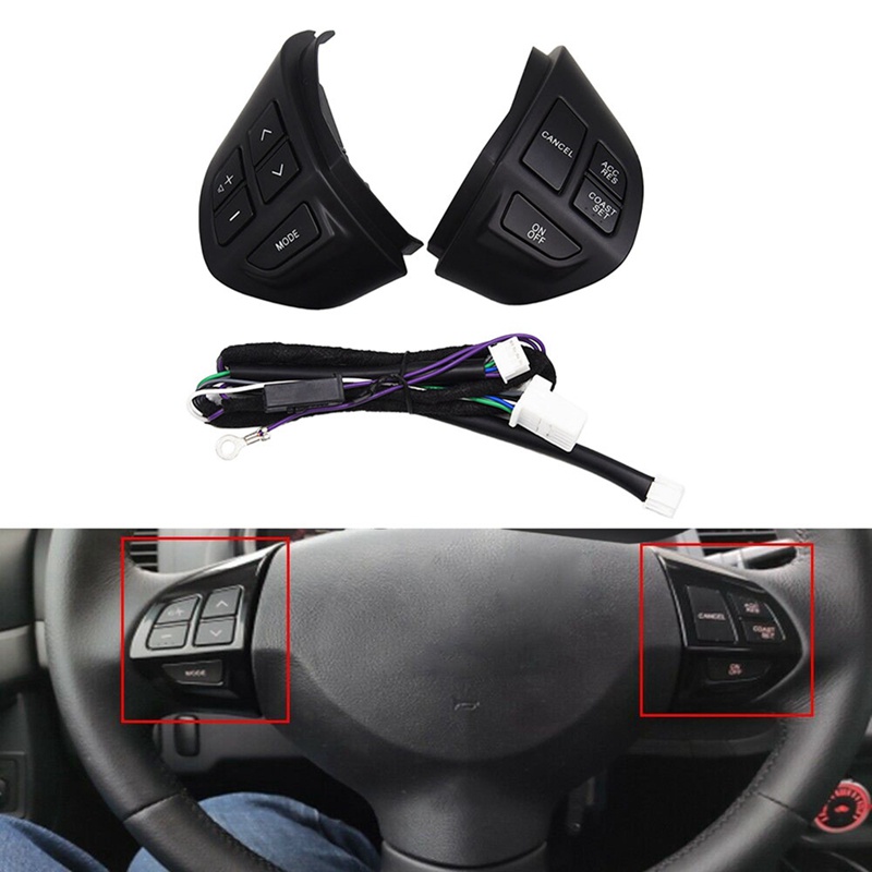 Công Tắc Điều Khiển Âm Thanh Vô Lăng Xe Hơi Màu Đen Cho MITSUBISHI LANCER OUTLANDER ASX 2007 2008 2009 2010 2011