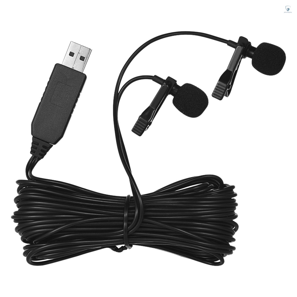 Micro Andoer 6m / 20ft Cổng USB Hai Đầu Kẹp Cho Máy Tính Windows Mac Video Ghi Âm