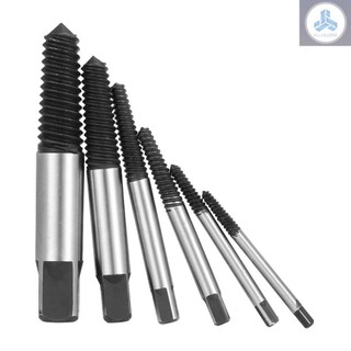 6pcs Broken Bolt Screw Extractor Remover Set Easy Out Drill Bits Tools Kit 3-22mm