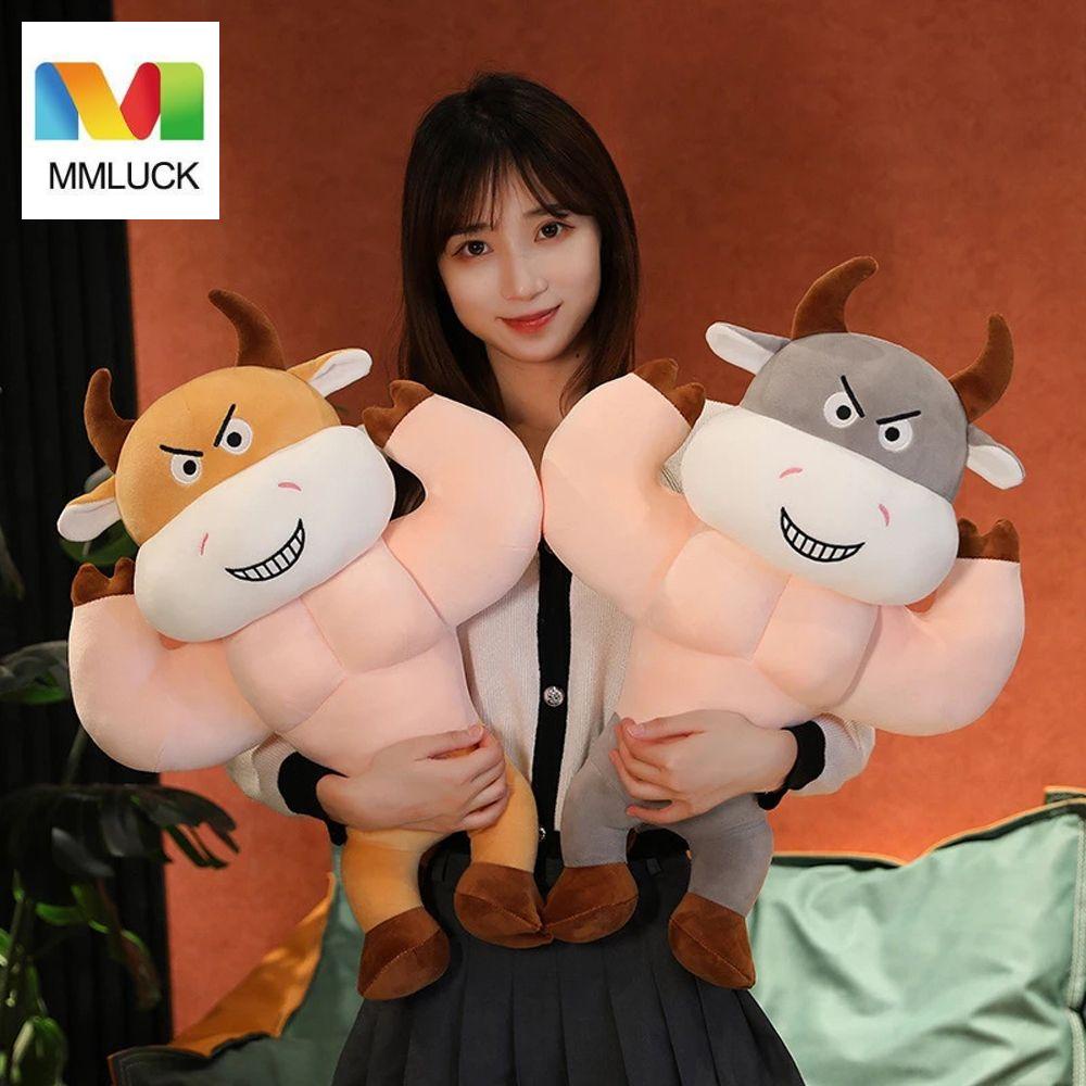 Đồ chơi nhồi bông Hình Bò Hoạt Hình Đáng Yêu Trang Trí Nhà Cửa