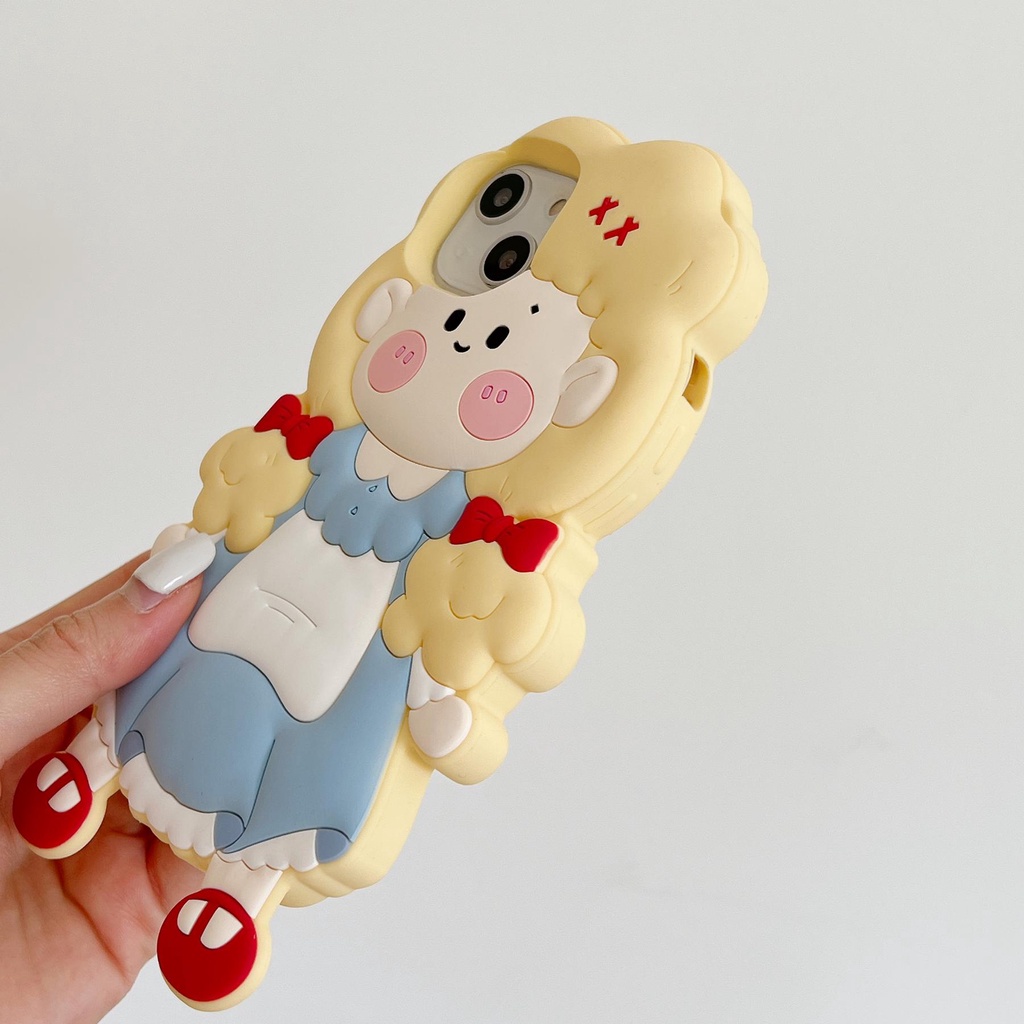 Ốp Điện Thoại Silicon tpu Mềm Hình Hoạt Hình 3D Bảo Vệ Toàn Diện Cho iPhone 14 13 Pro MAX 12 11