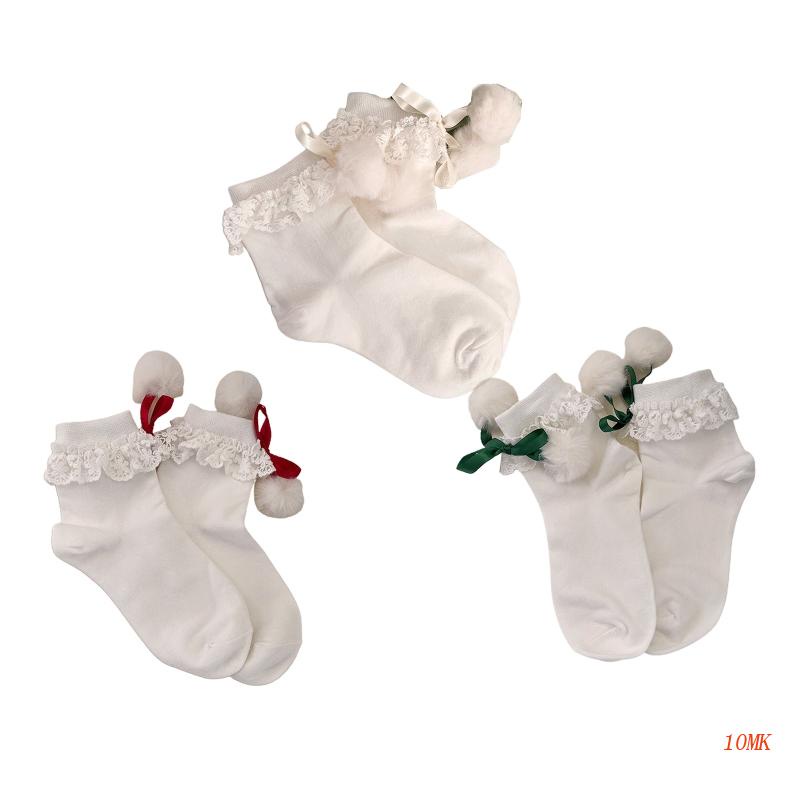 Tất Cotton Ngắn Phối Ren Phong Cách Lolita Nhật Bản Xinh Xắn Cho Nữ