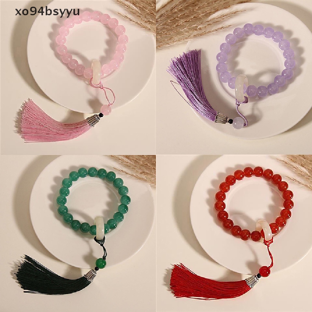Vòng Tay Chuỗi Hạt Phật Giáo xo94bsyyu Bằng Thủy Tinh Tự Nhiên Phối Tua Rua Phong Cách Tây Tạng Cho Nam Và