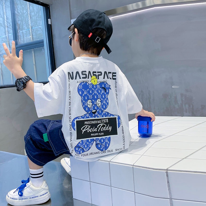 Áo Thun Cotton Ngắn Tay Phong Cách Mới 2023 Cho Bé Trai