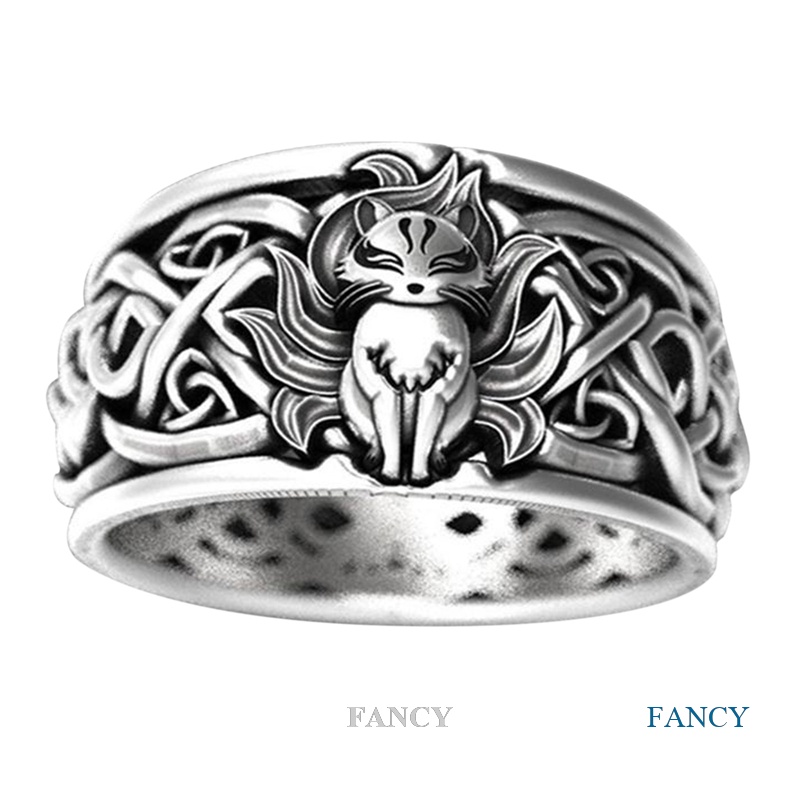 Nhẫn Hình Cáo Phong Cách Vikings Âu Mỹ Kiểu Mới Cho Nam
