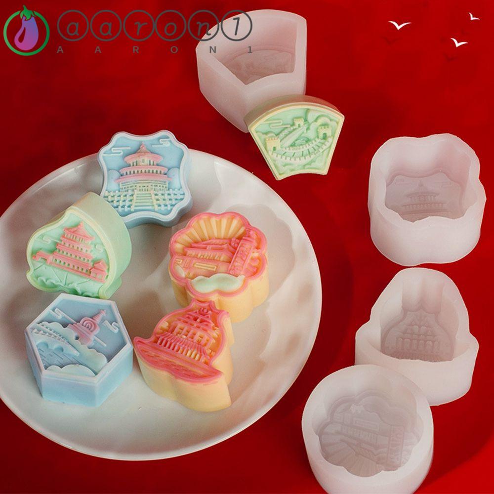 Aaron1 Khuôn Làm Bánh Trung Thu 3D Phong Cách Bắc Kinh