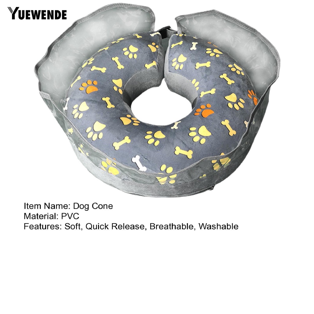Yue.z Vòng Cổ PVC Co Giãn Hình Nón Bảo Vệ Thú Cưng Sau Khi Phẫu Thuật
