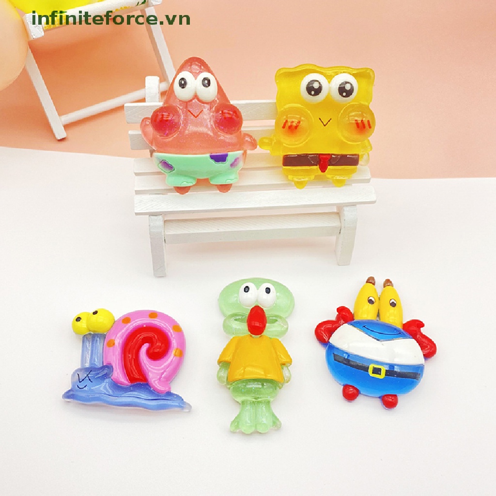 1 Đồ Chơi Mô Hình Hoạt Hình Mini Bằng Nhựa Phát Quang Trang Trí Thủ Công DIY